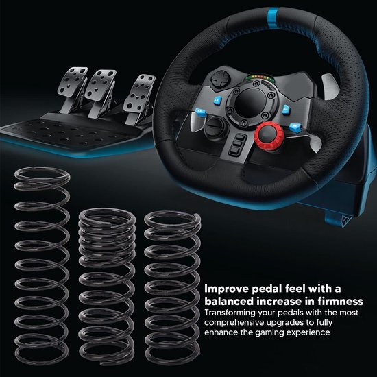 Pedal Spring Kit Upgrade - Set van 3 - Hoogwaardige Metaal - Voor G25/G27/G29/G920 Racing Wheel - Verbeterde Gaming Ervaring - Verhoogde Stevigheid - Racing Pedals — afbeelding 4