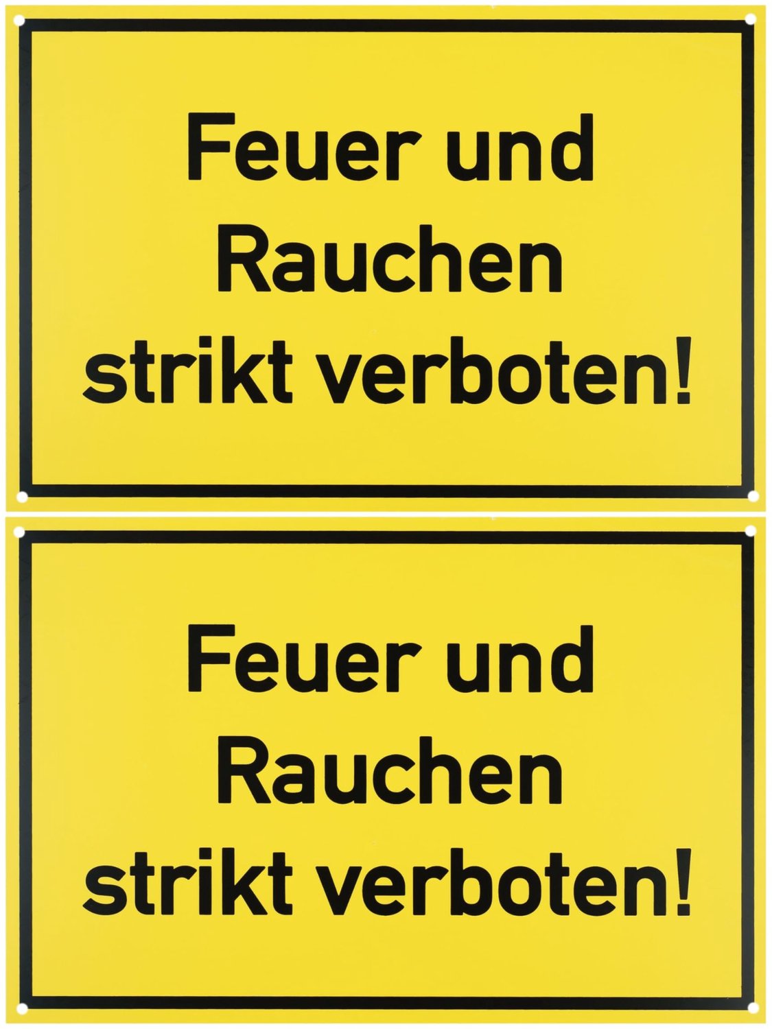 Waarschuwingsbord 'Vuur en Roken Strikt Verboden!' - 2 Stuks 30x20 cm