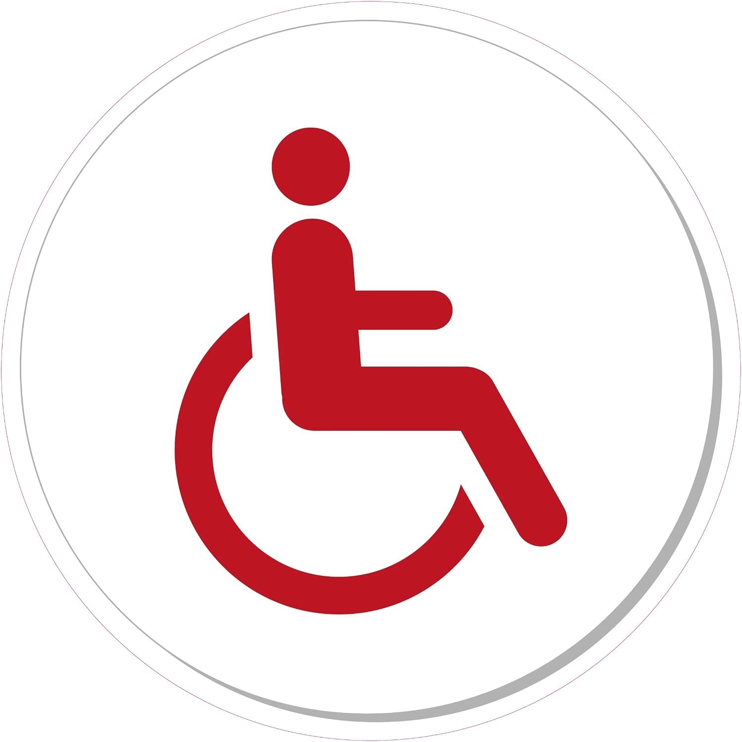 | 20 cm ø Invalide Toilet ronde sticker | Pictogram | Vinyl | Blauw
