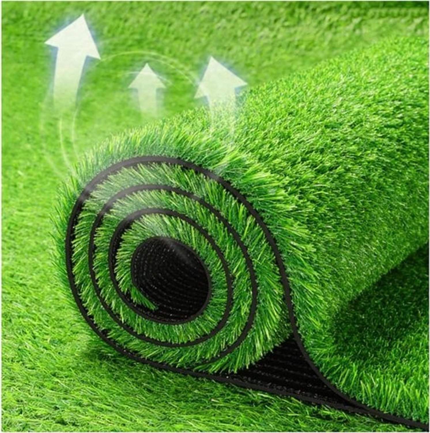 Kunstgrasmat - Synthetisch grastapijt - Balkon- en terrasdecoratie - UV-bestendig zacht - 3x2m - Groen