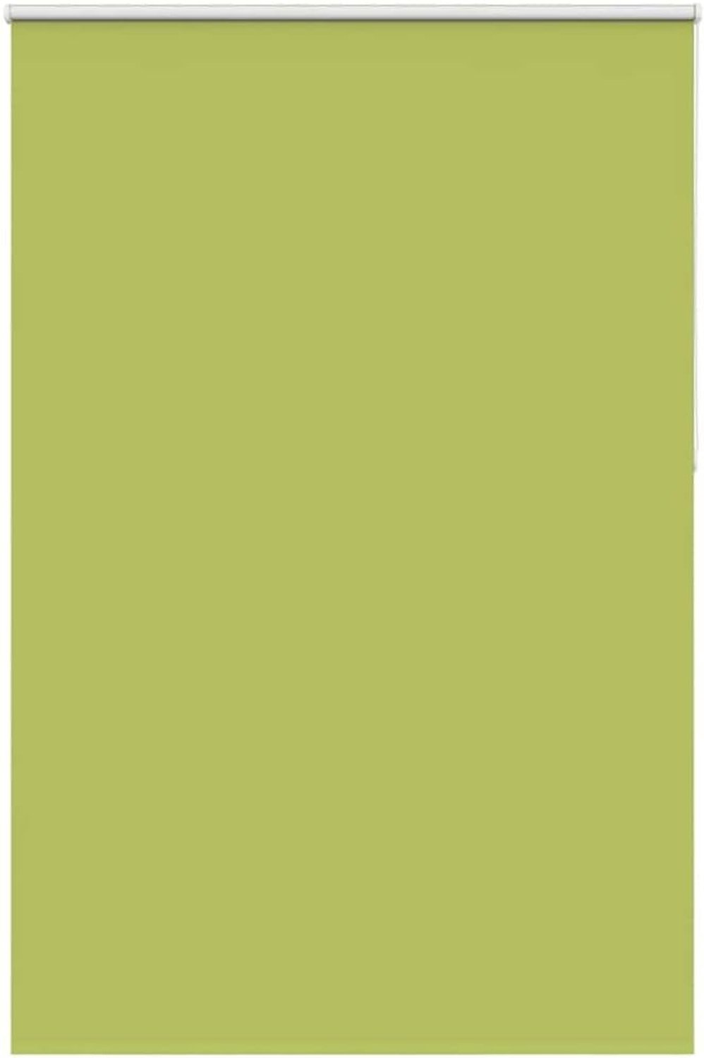 Rolgordijn groen 145x210cm, lichtwerend rolgordijn van 100% polyester voor privacy en warmteregulering, stofbreedte 141,6cm, met klemdragers of schroeven monteerbaar