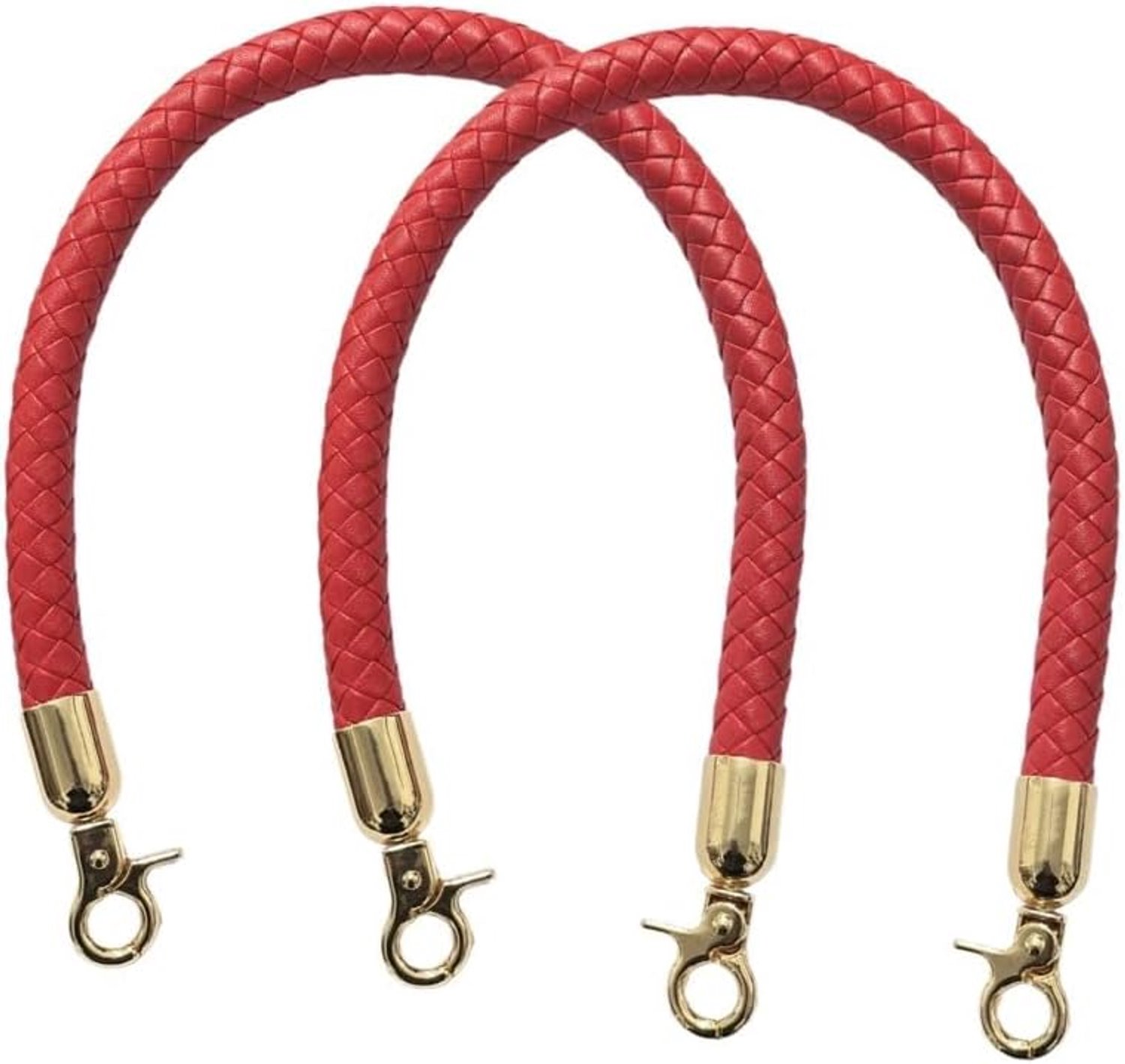 2 stuks tashengsels van PU-leer, 40 cm, om te wisselen, gevlochten PU, doe-het-zelf, vervangende handgrepen, leren riem voor tassen, portemonnee, handtassen, tasriemen, reservehengsels met