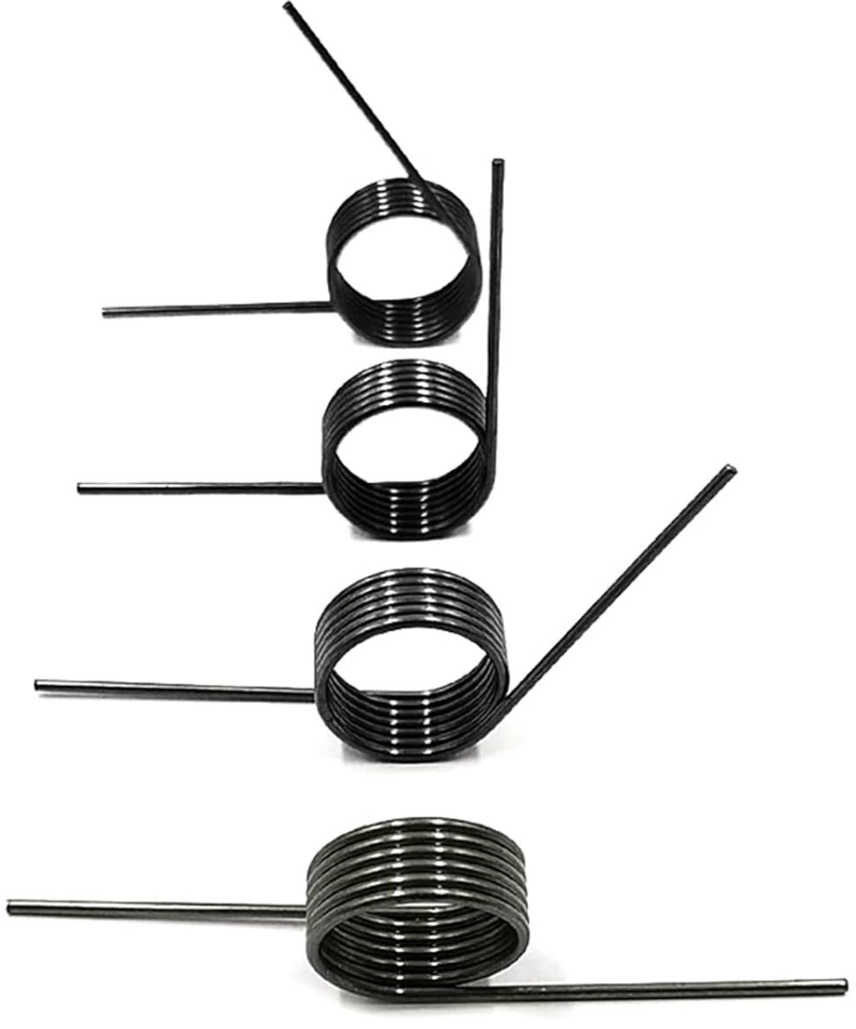 Drukveer, vervangende veren, torsieveer, kleine veer, torsieveer, 10 stuks V-type veer, torsieveer, draaddiameter 2,5 mm, buitendiameter 12-30 mm, torsieveerhoek 180/120/90/60 graden (afmet
