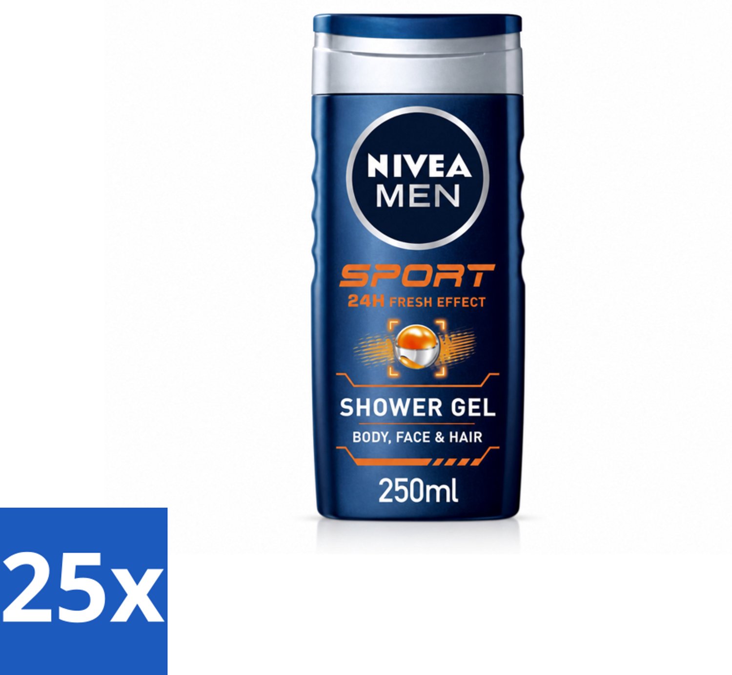 25 x NIVEA MEN – Douchegel – Sport – 250 ml - Voordeelverpakking - 25 stuks