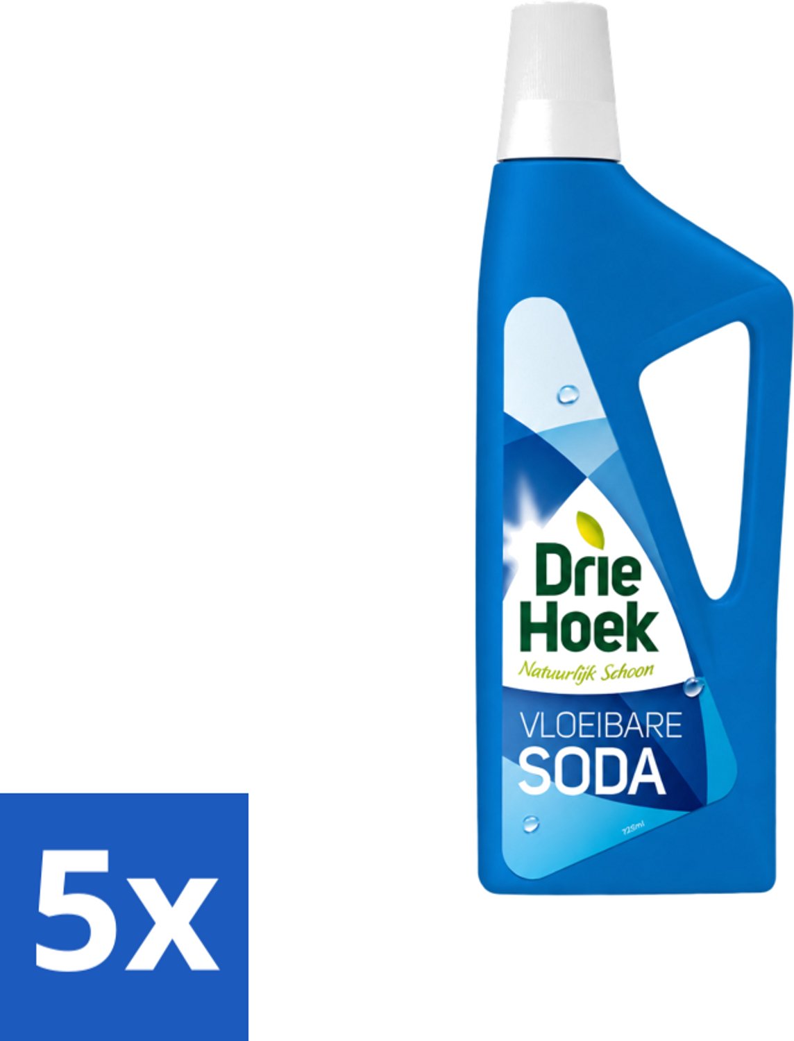 5 x Driehoek – Vloeibare Soda – 725 ml - Voordeelverpakking - 5 stuks