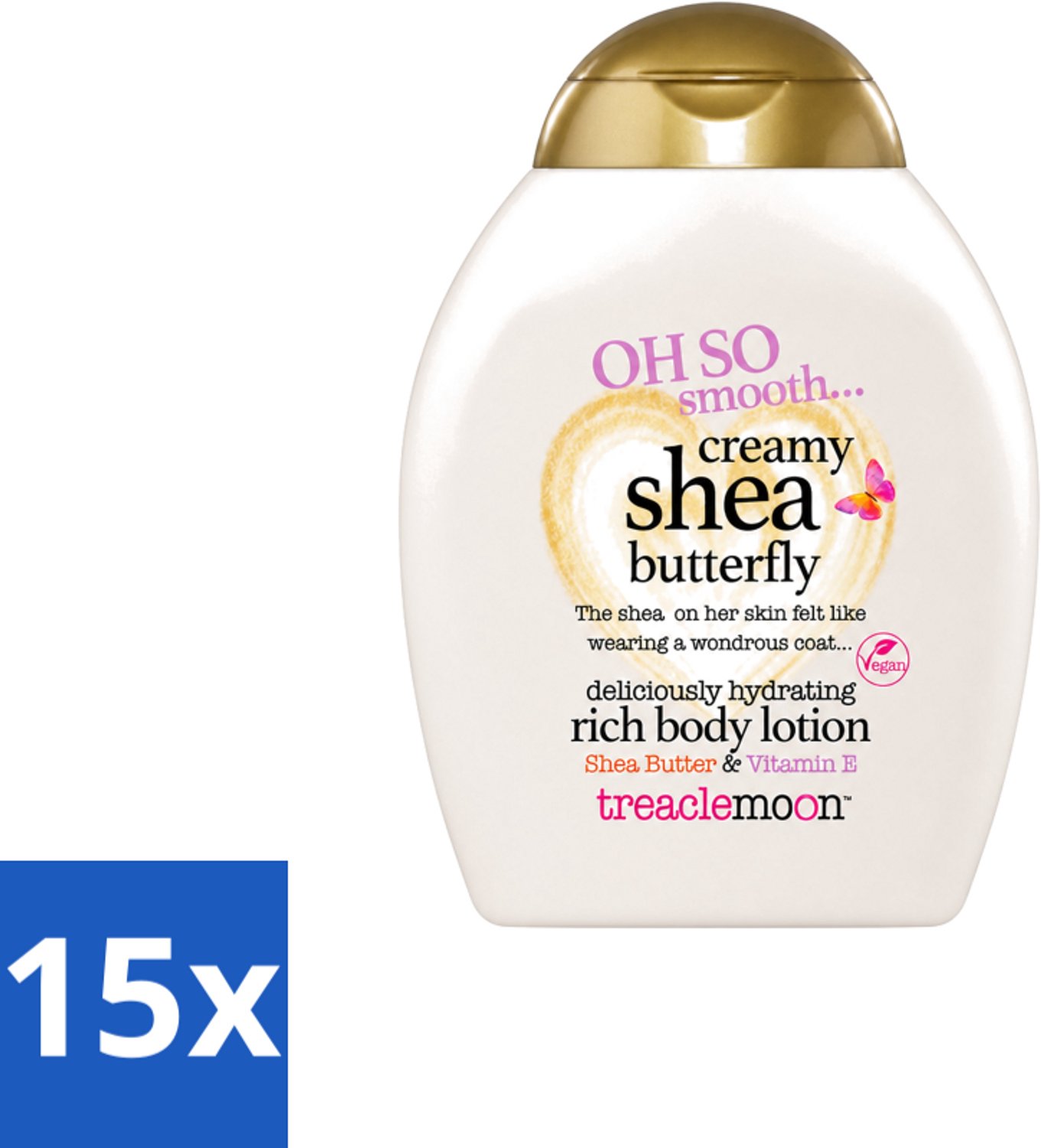 15 x Treaclemoon – Bodylotion – Creamy Shea Butterfly – 250 ml - Voordeelverpakking - 15 stuks
