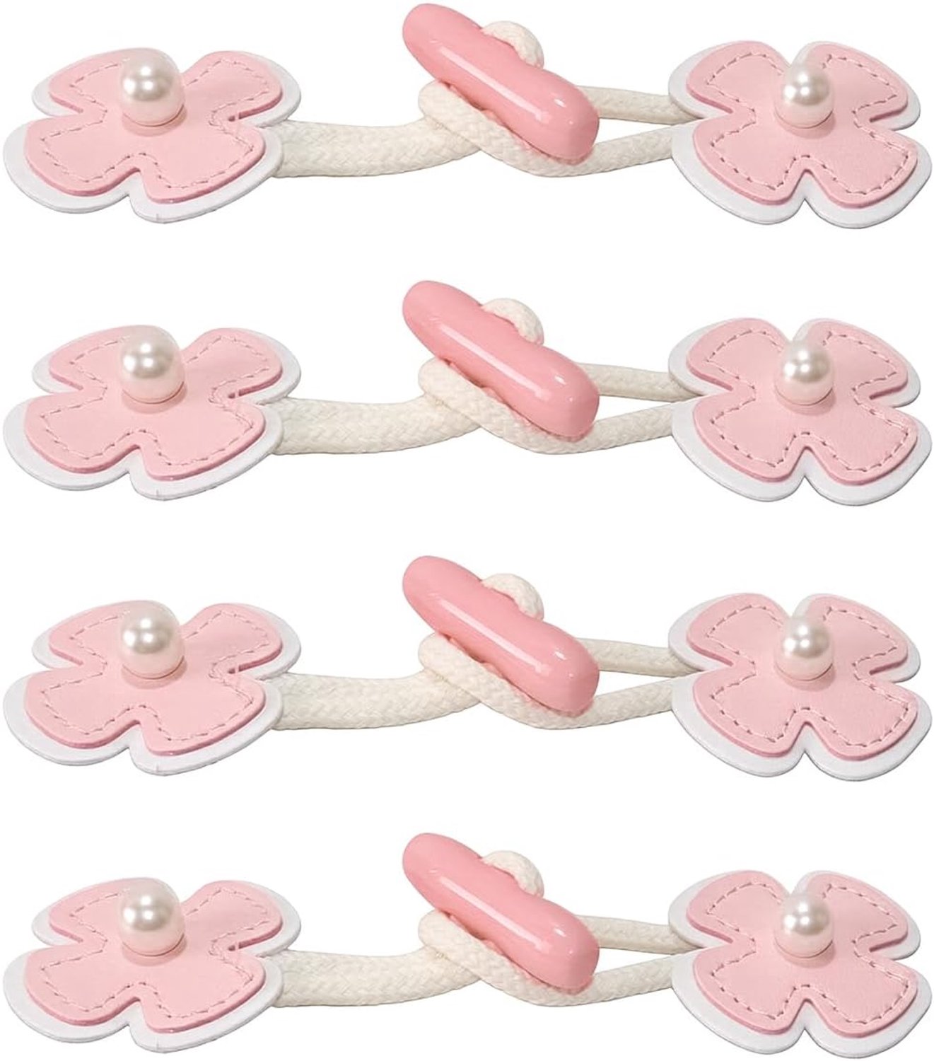 4 paar, roze