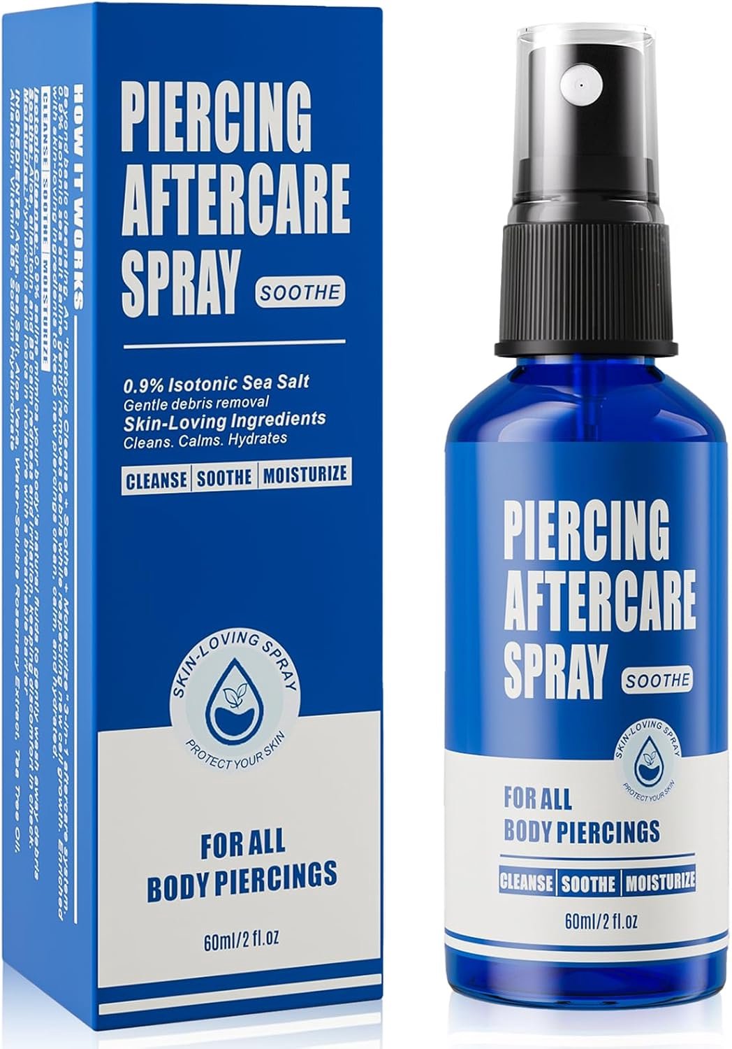 Spray zoutoplossing piercing verzorging 60ml