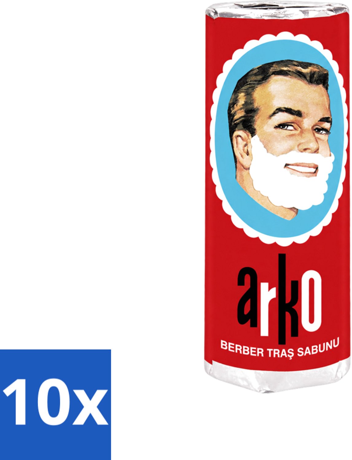 10 x Arko - Scheerzeep - Verzorgt en Beschermt de Huid - 75 ml - Voordeelverpakking - 10 stuks