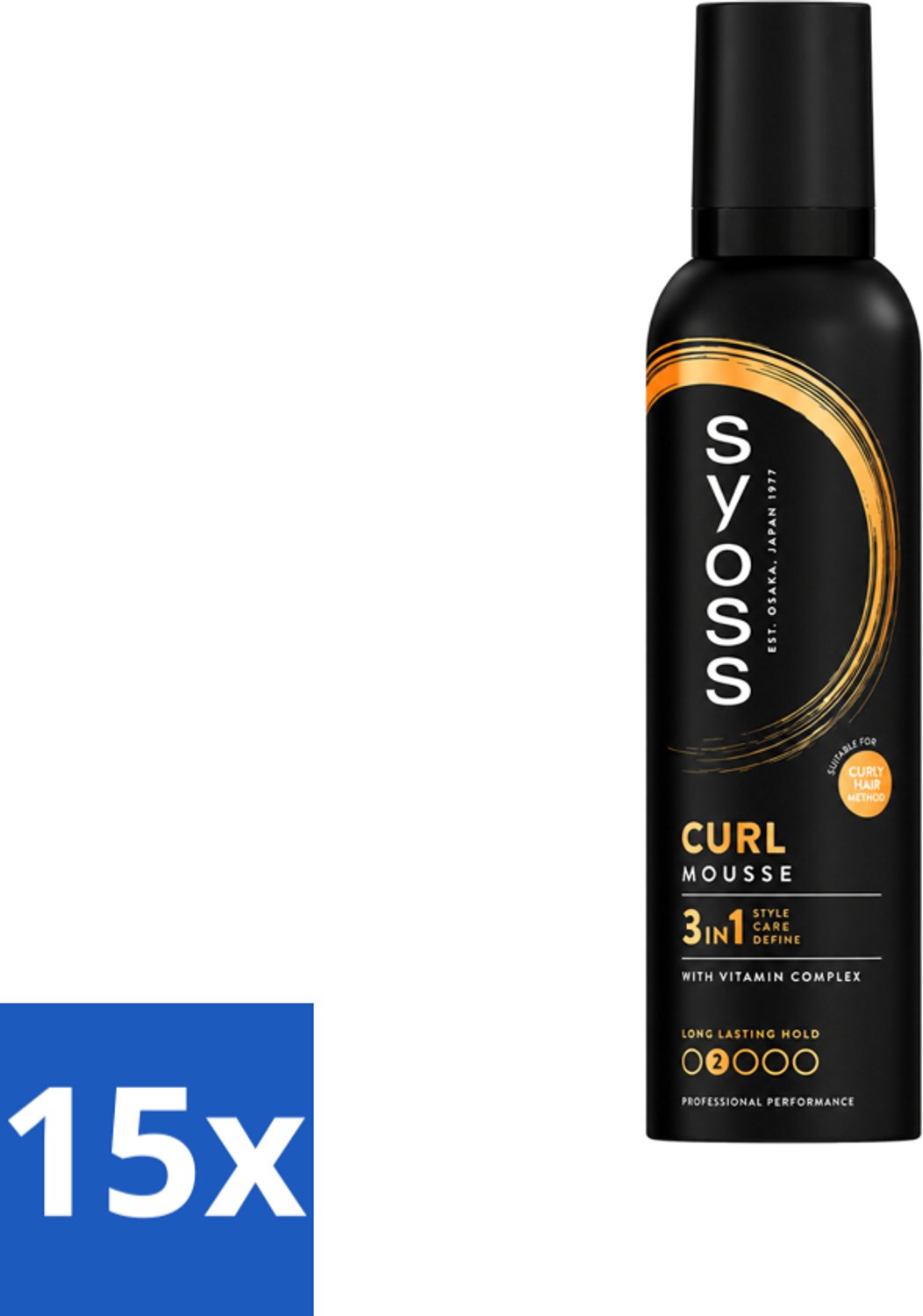 15 x Syoss - Curl - Haarmousse - Anti-Pluis & Bounce - 250 ml - Voordeelverpakking - 15 stuks