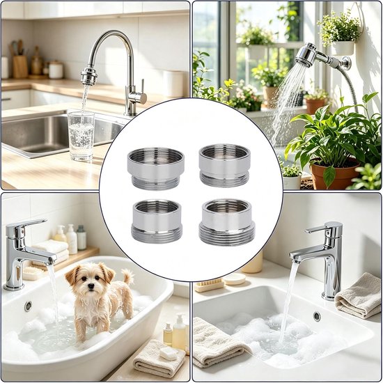 Set met 6 universele kraanadapters — afbeelding 3