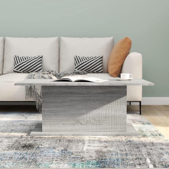 Salontafel Sonoma 102 x 55,5 x 40 cm van houtmateriaal - robuuste bijzettafel met grote legplank voor woonkamer en eetkamer, duurzaam tafelblad, onderhoudsvriendelijk — afbeelding 3