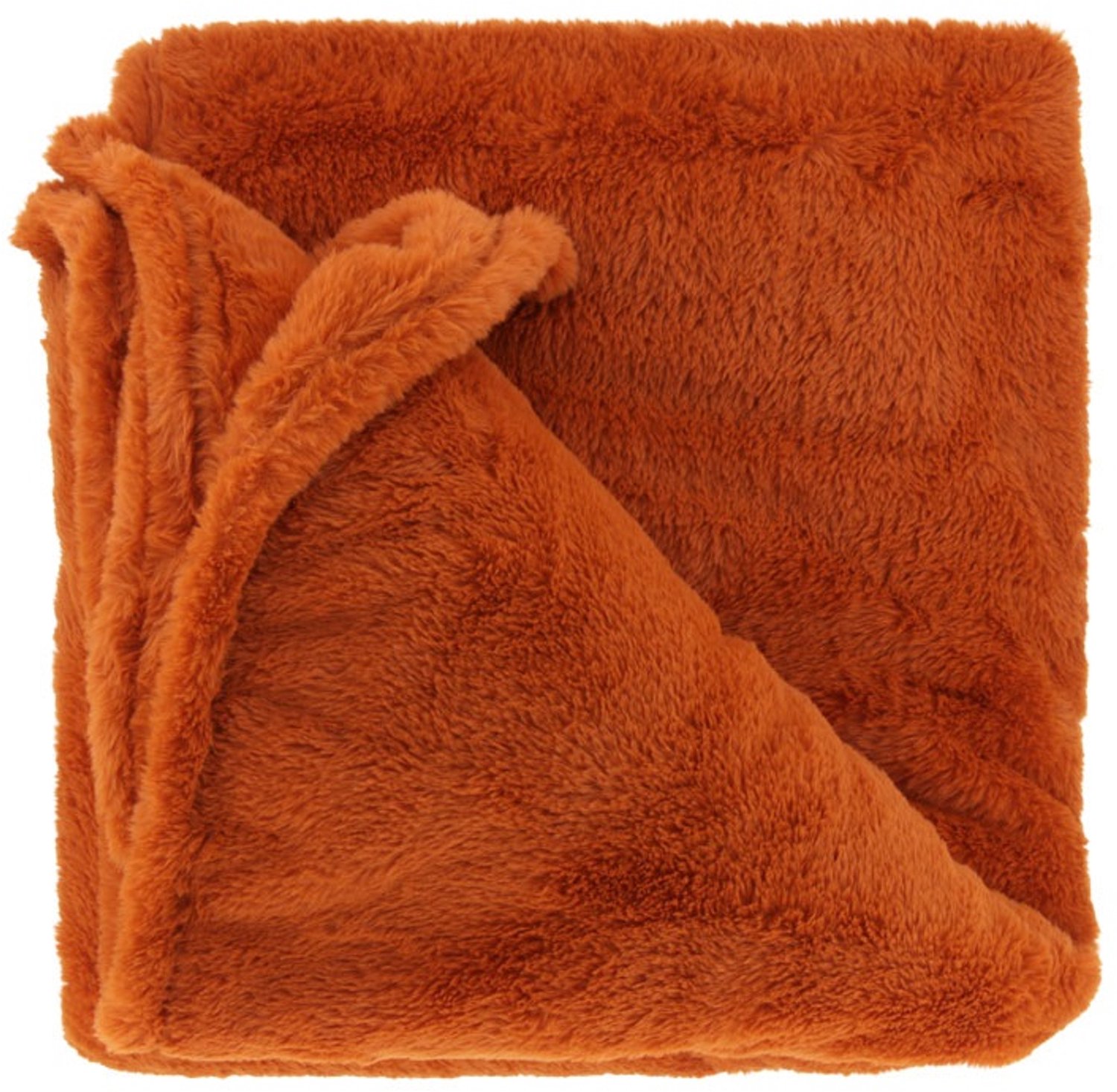 Unique Living Plaid Jip - orange flame - 150x200cm Oranje