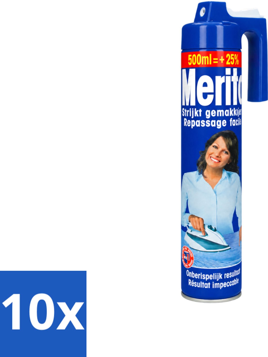10 x Merito - Strijkspray - 500 ml - Voordeelverpakking - 10 stuks