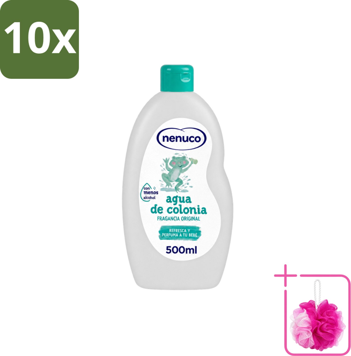 10 x Nenuco – Haarlotion – Agua de Colonia – 500 ml - Bulkverpakking - Agua de Colonia - Douchemop - Kinderparfum