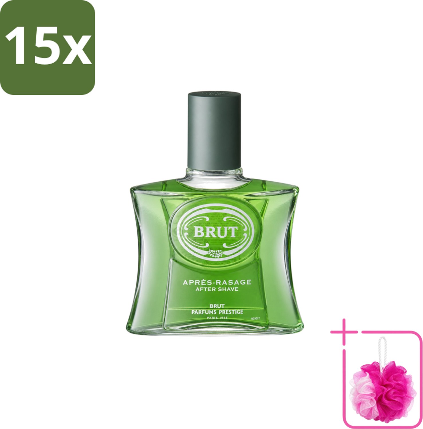 15 x Brut for Men – Aftershave Lotion – 100 ml - Bulkverpakking - Aftershave - Douchemop - Herenverzorging