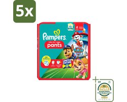 5 x Pampers – Luierbroekjes – Baby Dry Pants Paw Patrol Maat 4 – 25 Luiers - Wasstrips - Baby Luier - Luierbroek - Droge Luier - Luier Voor Baby - Luier Broek