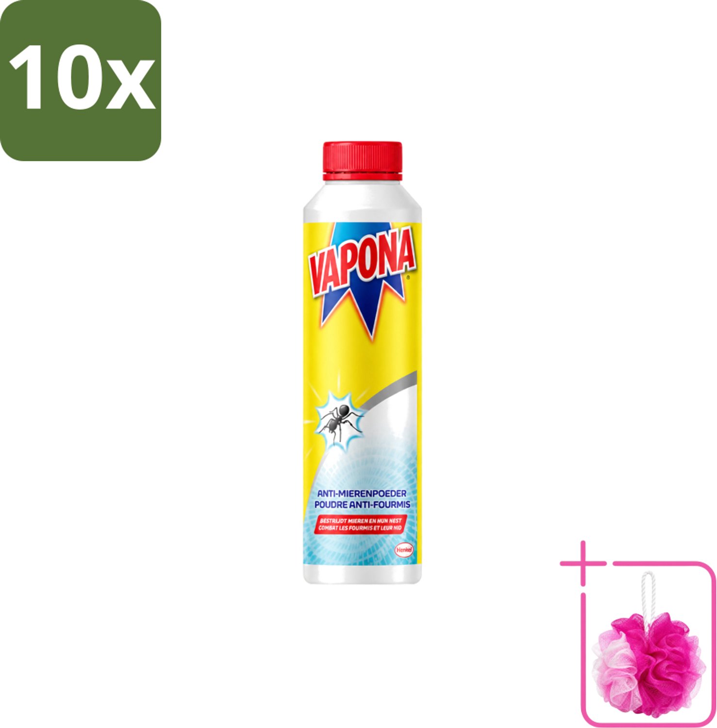 10 x Vapona - Anti Mierenpoeder - Effectief Tegen Hele Kolonie - 150g - Bulkverpakking - Anti mierenpoeder - Douchemop - Mierenbestrijding
