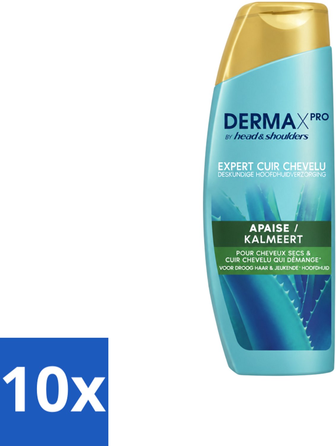 10 x Head & Shoulders - Shampoo - DermaXpro - Kalmeert - 225ml - Voordeelverpakking - 10 stuks