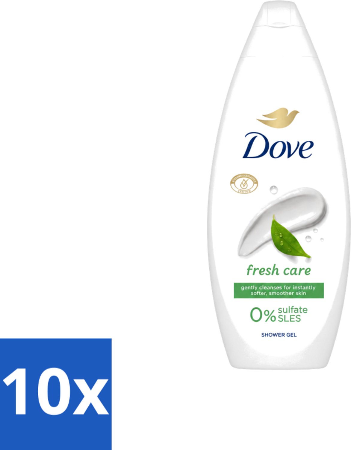 10 x Dove – Douchegel – Fresh Care – 250 ml - Voordeelverpakking - 10 stuks