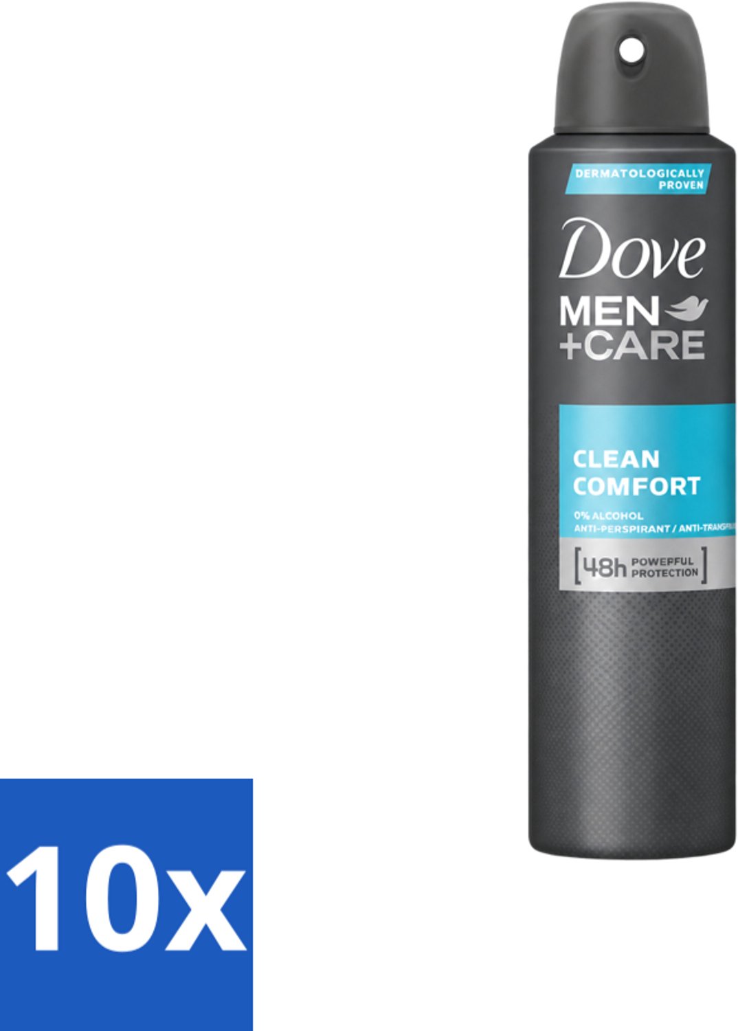 10 x Dove Men+Care – Deodorant Spray – Clean Comfort – 200 ml - Voordeelverpakking - 10 stuks