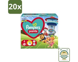20 x Pampers – Luierbroekjes – Pants Paw Patrol Maat 4 – 72 Luiers - Wasstrips - Baby Luier - Luierbroek - Droge Luier - Luier Voor Baby - Luier Met Print
