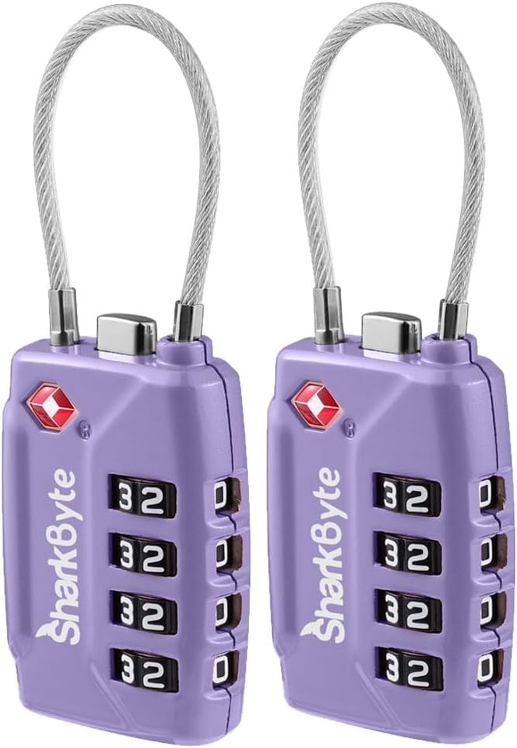 2x TSA Goedgekeurd 4-Cijferig Kabelslot voor Koffers en Bagage