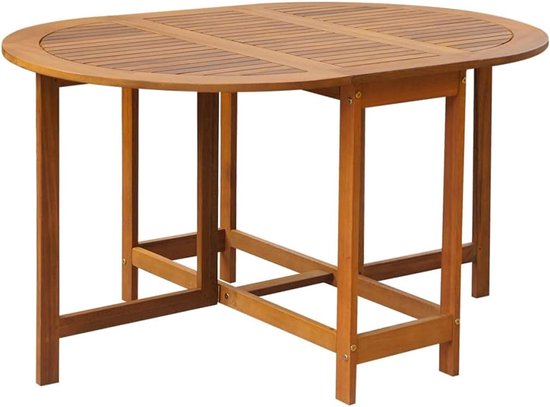 5-delig acaciahout klaptafel set met 4 stoelen — afbeelding 4
