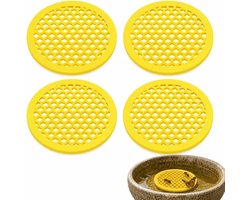 Drijvende insectendrinker set van 4, 20 cm, bijeneiland van EVA-schuim, ideaal voor tuinvijver en vogelbad, bevorder biodiversiteit