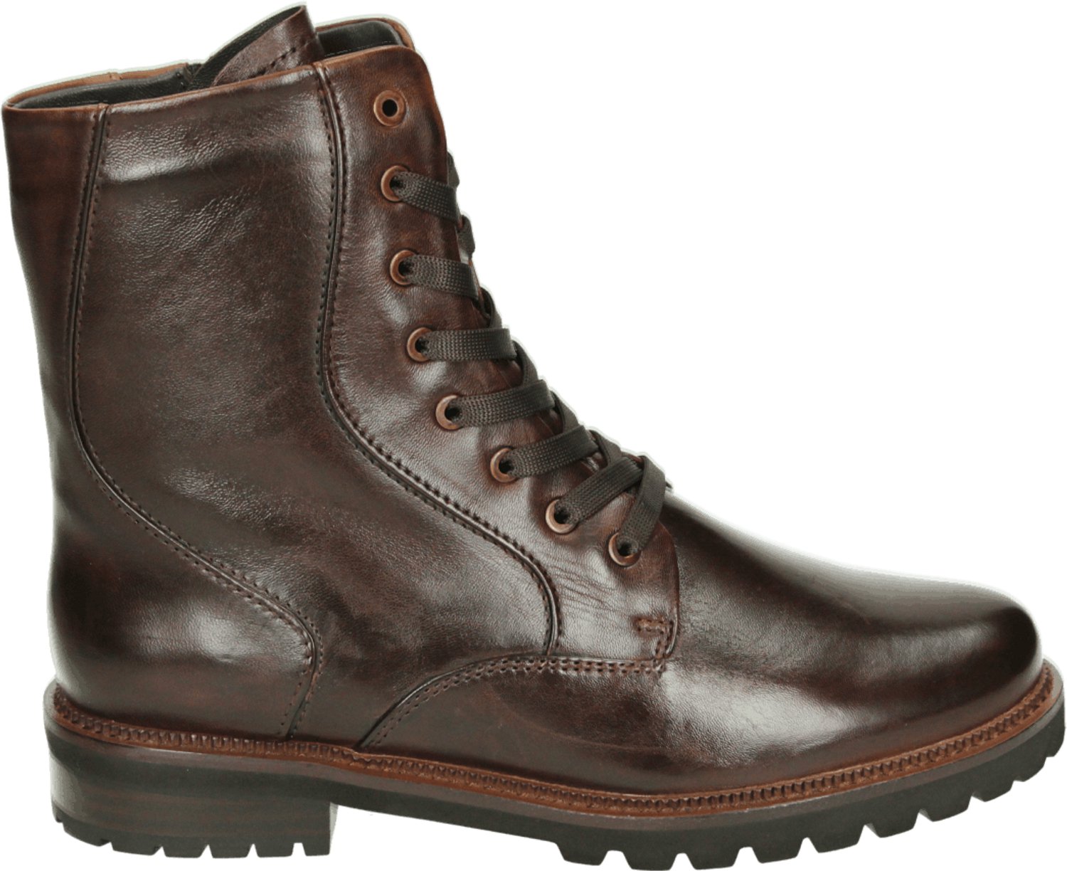 Maripe - GG479 - Hoge sneakersVeterbootsDames veterschoenenDames sneakersHalf-hoge schoenen - Kleur: Bruin - Maat: 42