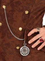 WIDMANN - Piraten medaillon juweel voor volwassenen - Accessoires > Sieraden