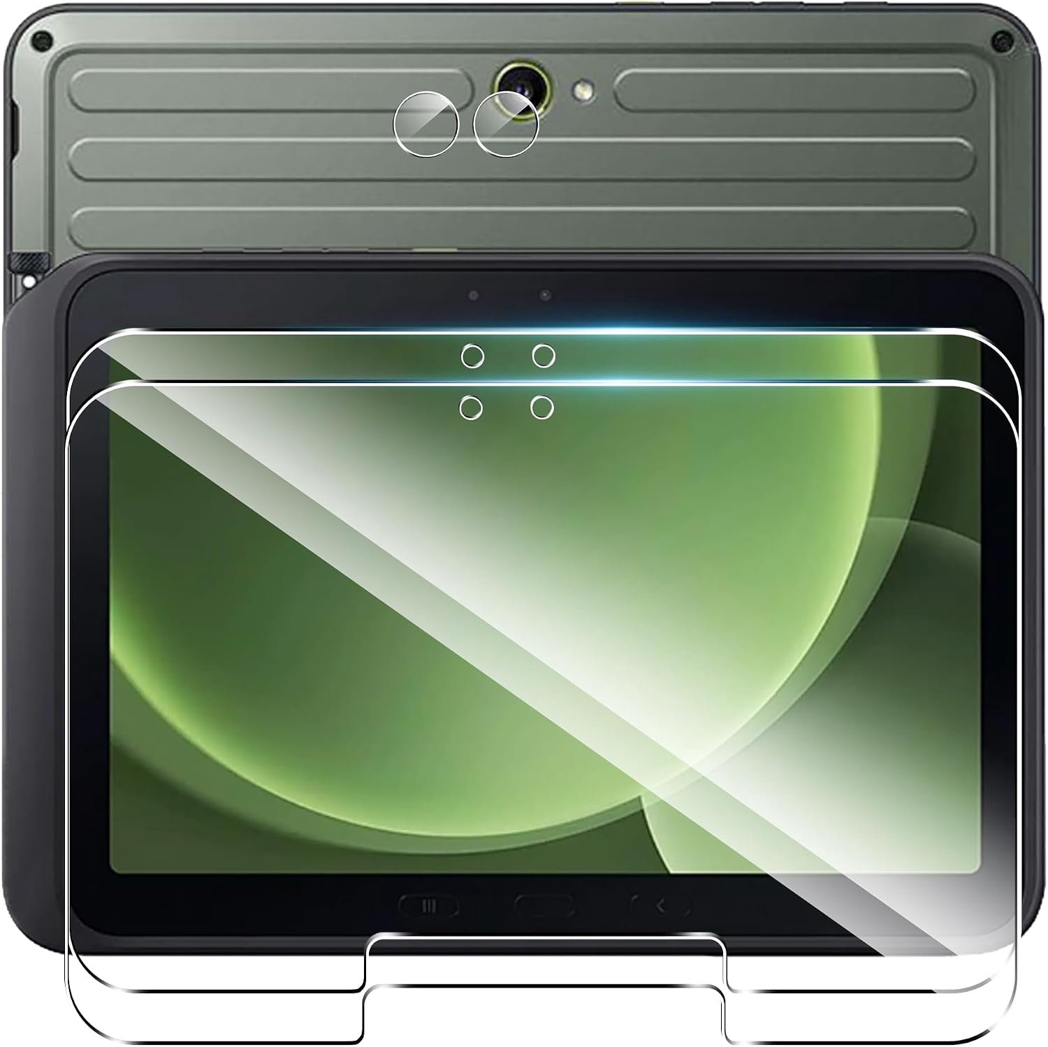 3 stuks beschermfolie voor Samsung Galaxy Tab active 5 pro pantserglas, [2 + 1 stuks] pantserglas en camerabeschermfolie, [9H hardheidsbeschermglas] [HD displaybeschermfolie] [luchtbelvrij]