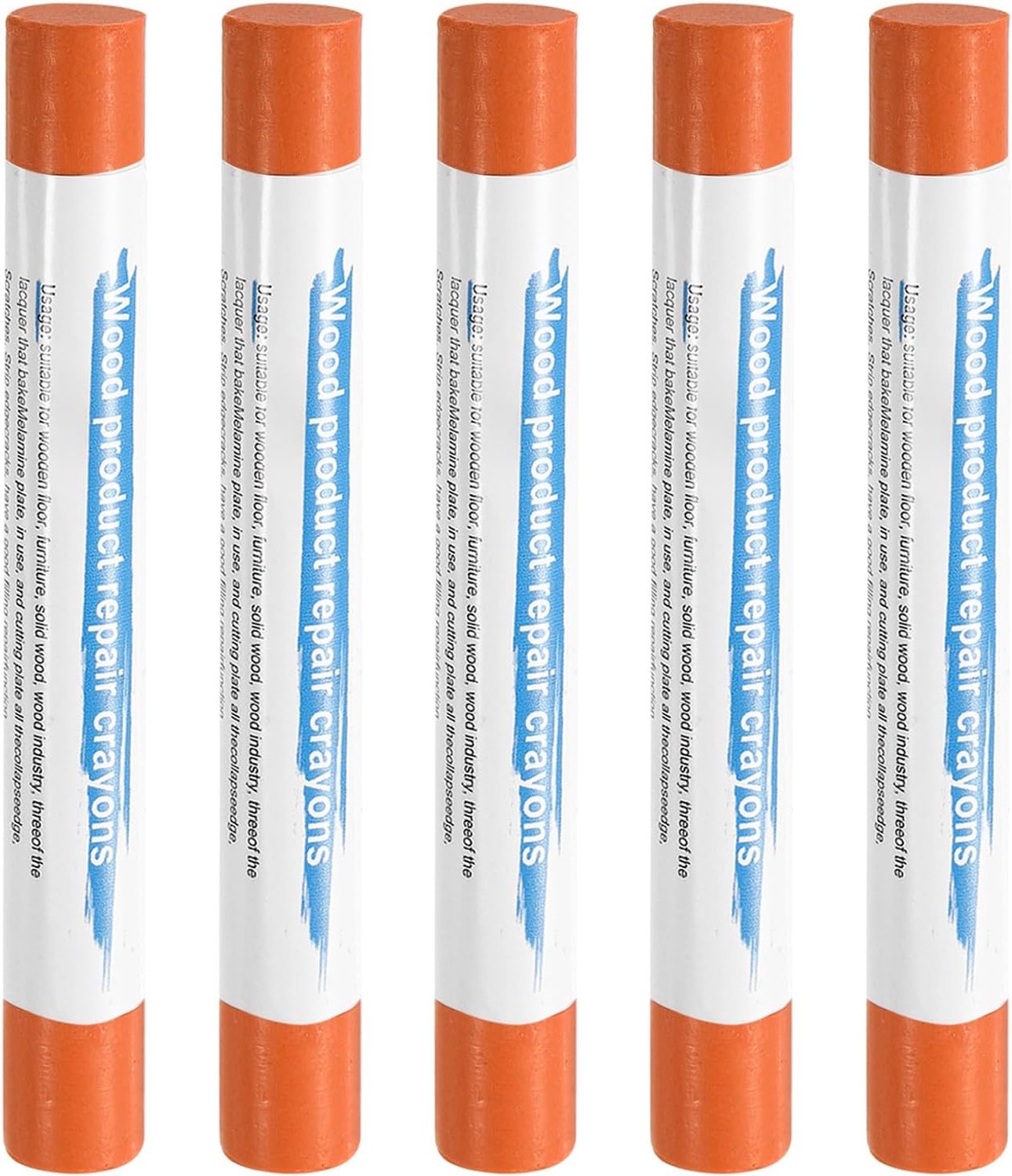 reparatieset voor houtplamuurmassa 110 mm x 12 mm - oranje was voor meubels en parket - ideaal voor het verbergen van krassen - m-winkel