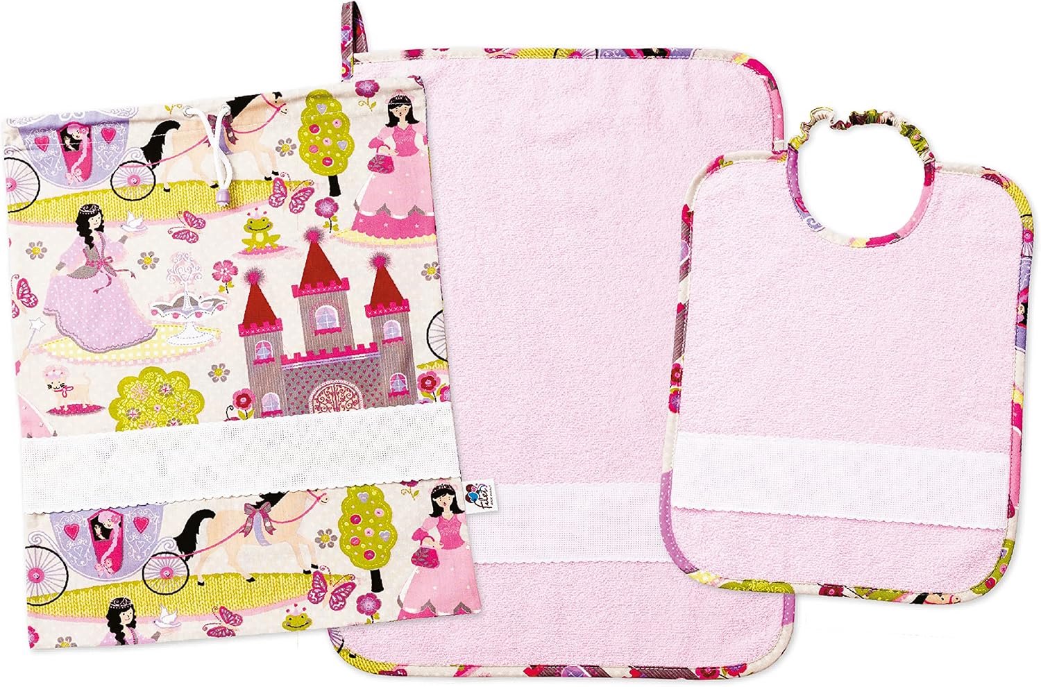 Set prinses 100x100 cm - 100% katoen - borduurwerk - ideaal voor kinderdagverblijf - ServiceTopper