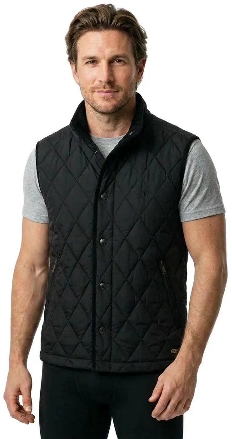Superdry Gewatteerd Estate Gilet Heren Gilets Zwart