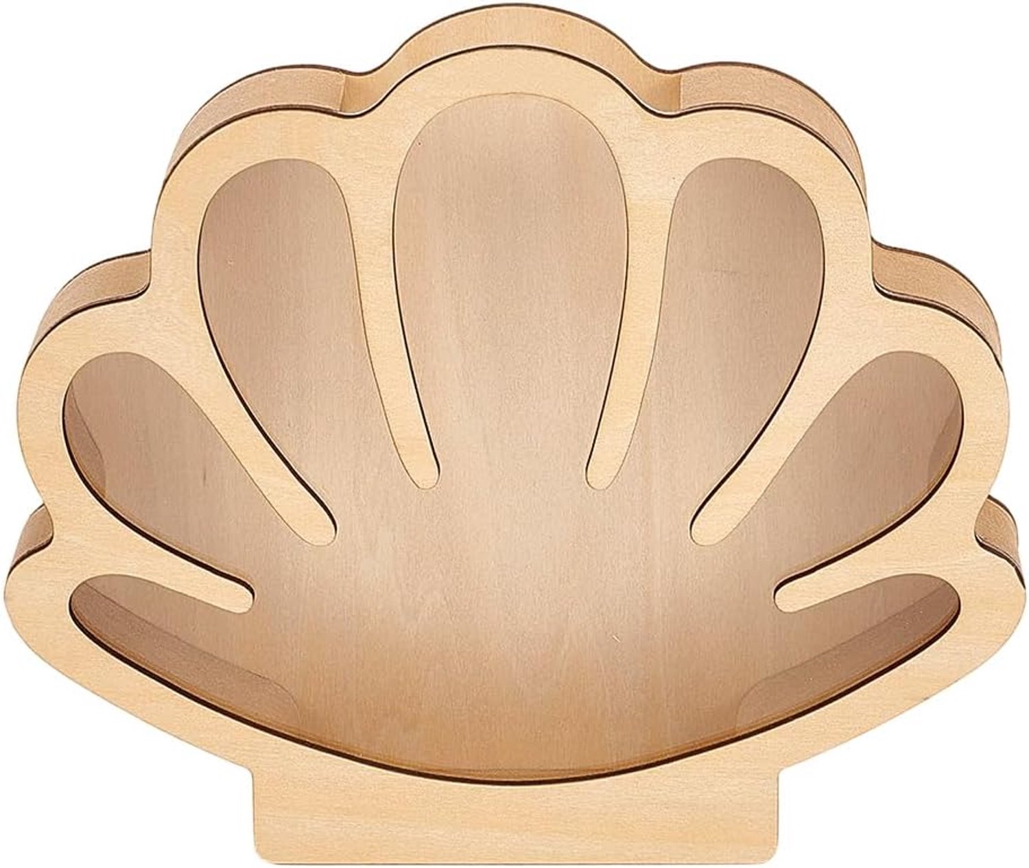 Display standaard schelpvorm - Houten standaard - Natuurlijke houttinten - Decoratief voor huis m-winkel - m-winkel