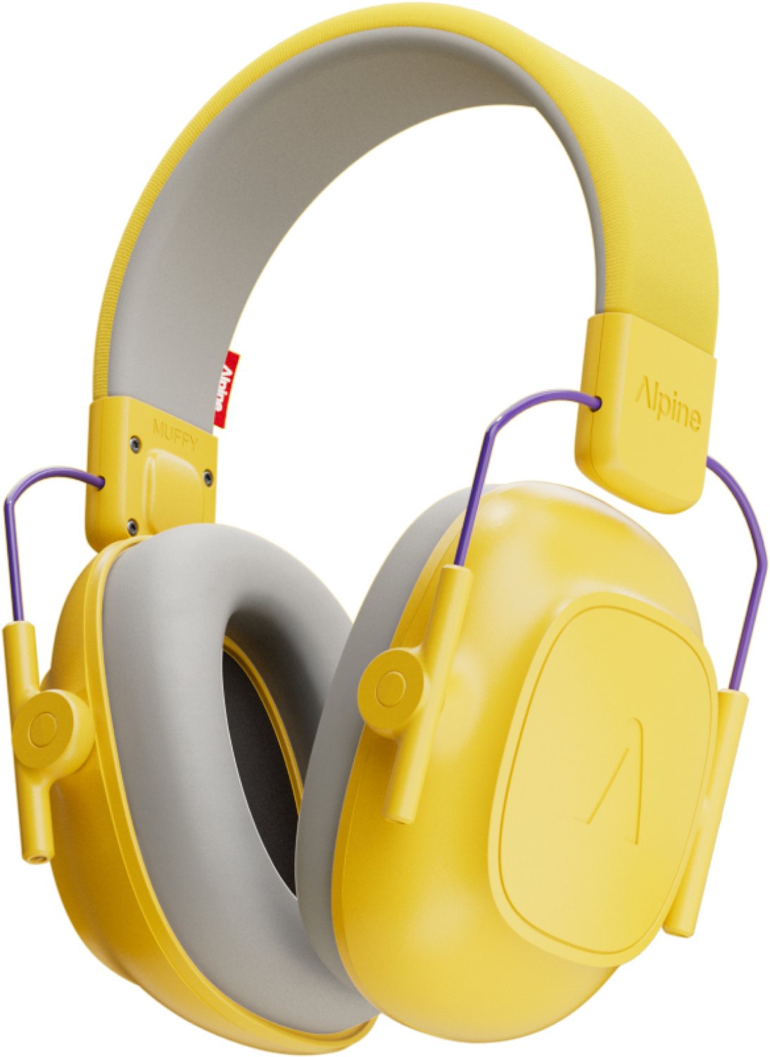 Alpine Muffy Kids Gehoorbescherming Kinderen 25 dB (5–16 Jaar) - Verstelbare Oorkappen voor Focus, School & Evenementen - Comfortabele & Opvouwbare Oorbeschermers - Geel