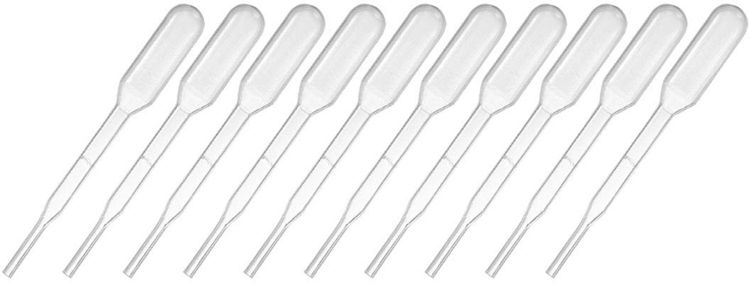 wegwerppipetten 0,2 ml - 61 mm lengte - kunststof - ideaal voor laboratorium en experimenten - 50 stuks - m-winkel