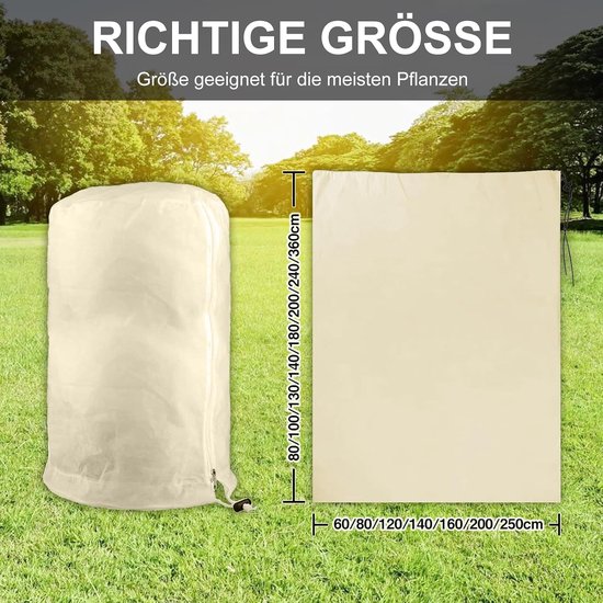 Winterbescherming voor planten, herbruikbaar, 160x180 cm — afbeelding 2