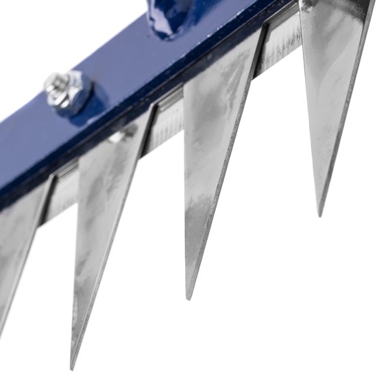 KADAX onkruid hark met 6 scherpe metalen tanden en een lange steel, 20 x 148 cm onkruidschoffel met metalen blad, tuinschoffel voor het verwijderen van onkruid en het losmaken van de grond in bloembedden, tuinhark — afbeelding 4