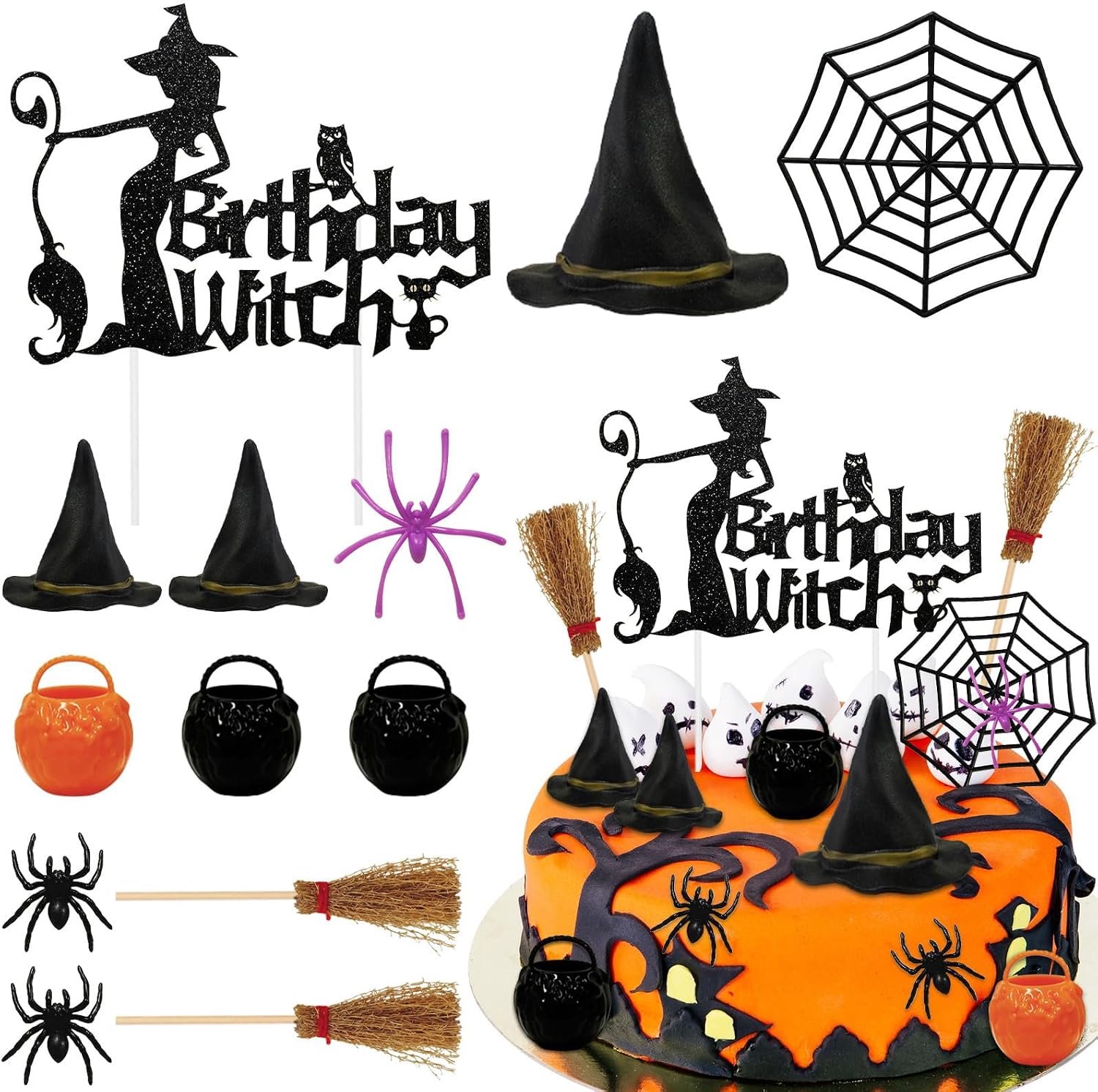 13-delige Halloween taartdecoratie