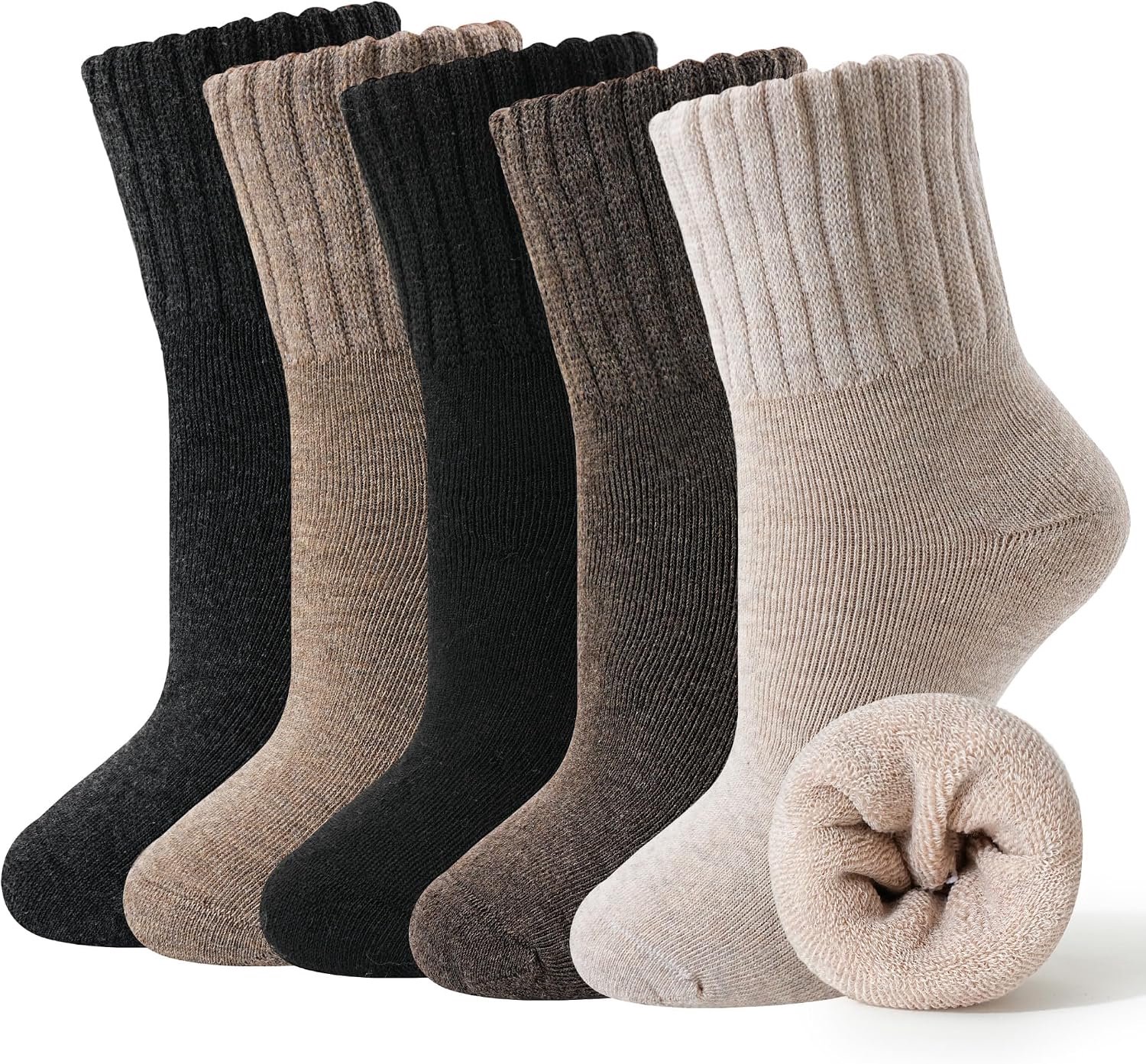 5 paar, maat 35-42, dik, warm