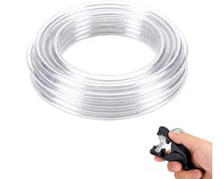 PTFE-slang 5 m met cutter, PTFE-slang 2,5 mm x 4 mm voor 3D-printers, compatibel met A1, A1 Mini, P1P, P1S, X1C, voor 1,75 mm 3D-printerdraden, transparant