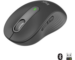 Logitech Signature M650 - Draadloze Muis - Bluetooth en USB Nano Ontvanger - Grijs
