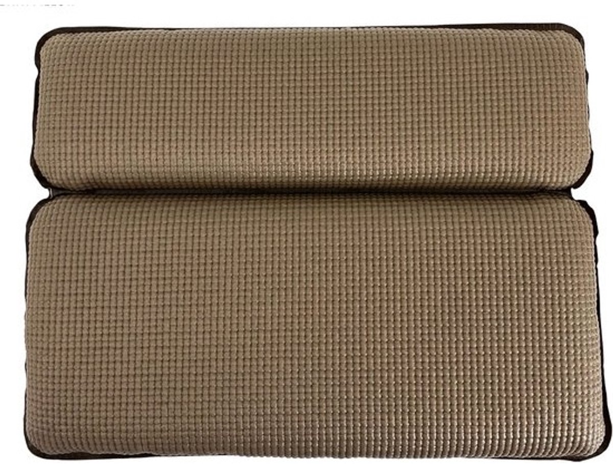 Luxe taupe badkussen - voor hoofd, nek en schouders - Groot comfort