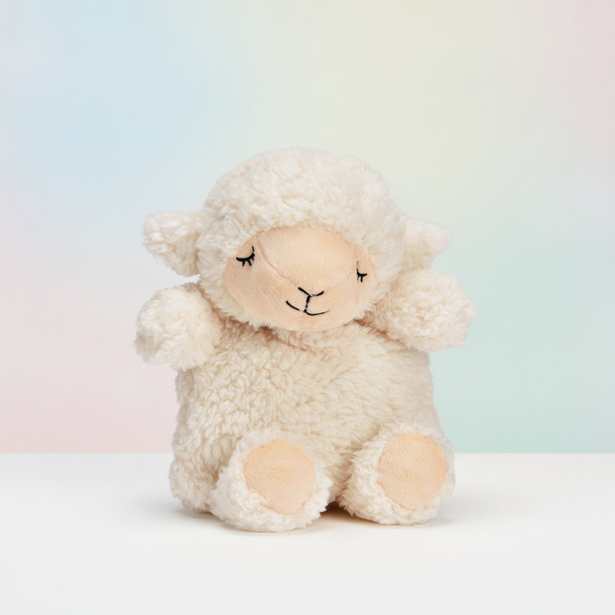 Wurm Warmteknuffel Schaap met kersenpitten – 31 cm – wit