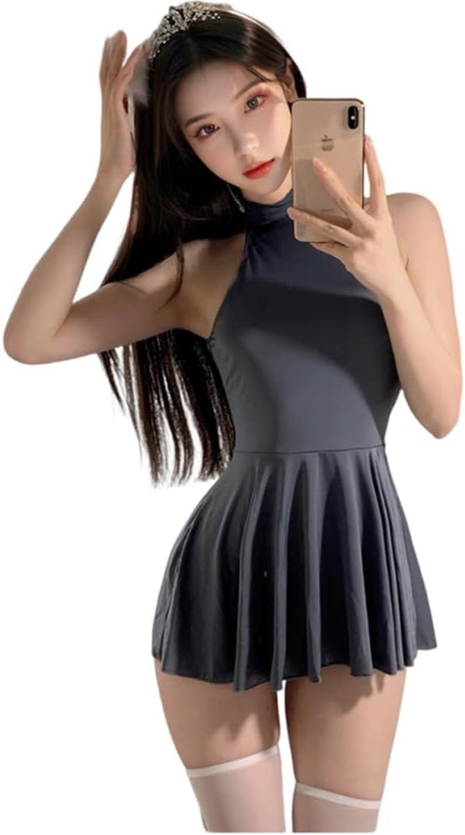 Sexy jarretel ijs zijde jurk cosplay Halloween Japanse anime lingerie