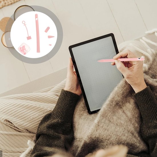 Pennendoos touchpen beschermhoes hoes voor styluspen beschermhoes voor touchpen Siliconen pen hoesje Stylus pen beschermer stylus beschermer etuihouder voor stylus Silicagel roze ARTIBETTER — afbeelding 5