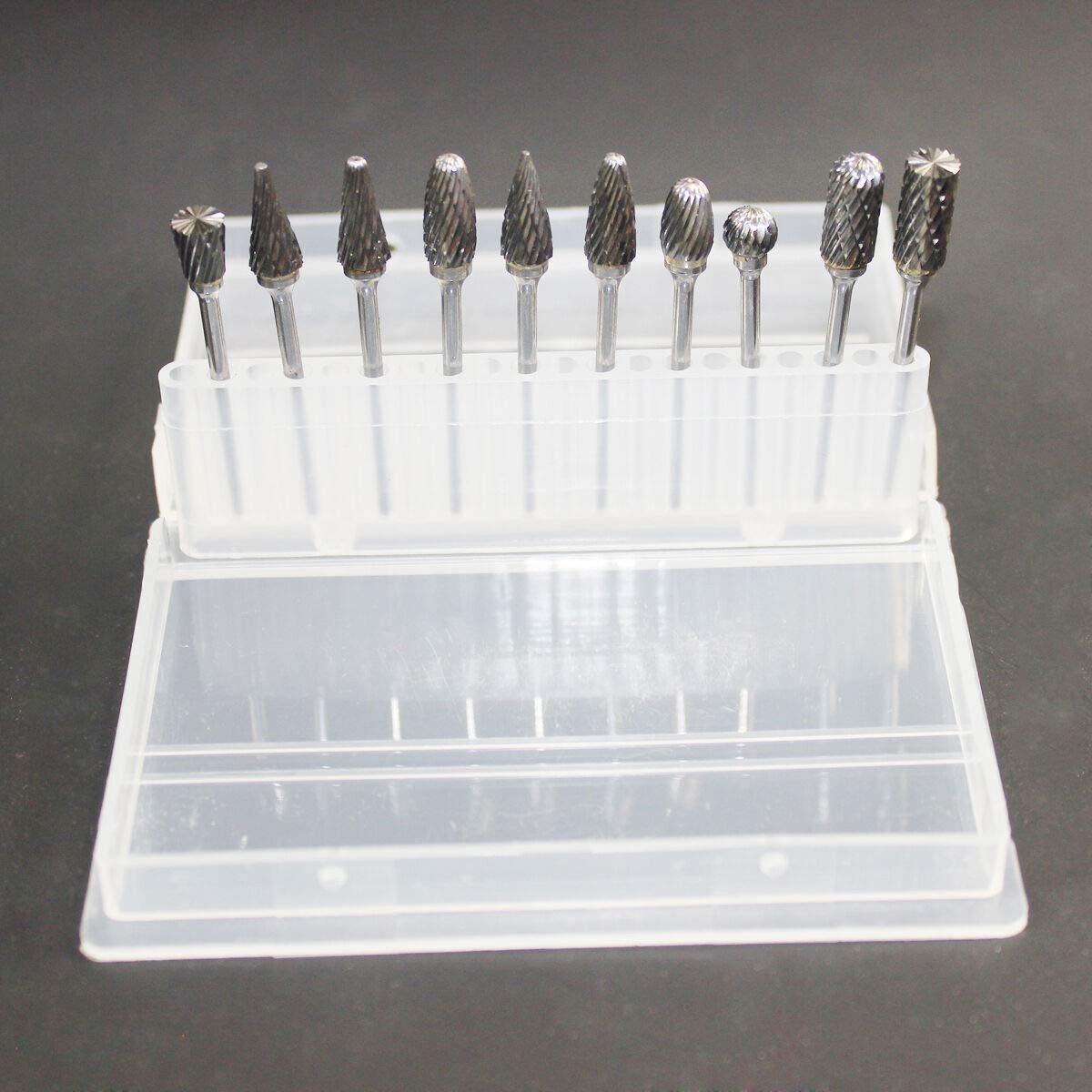 10-delige 2,35 mm schacht wolfraamstaal hardmetalen frees voor boren staafschuurmachine freesstift wolfraamcarabide frees schachtfrees hardmetalen boorset