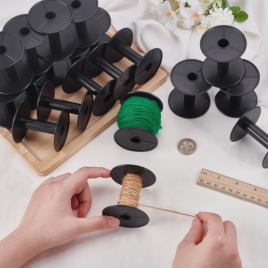 20 stuks kleine lege spoelen voor garen, borduurwerk en knutselen - 2,2 x 2,4 inch, ideaal voor draad en lint — afbeelding 3
